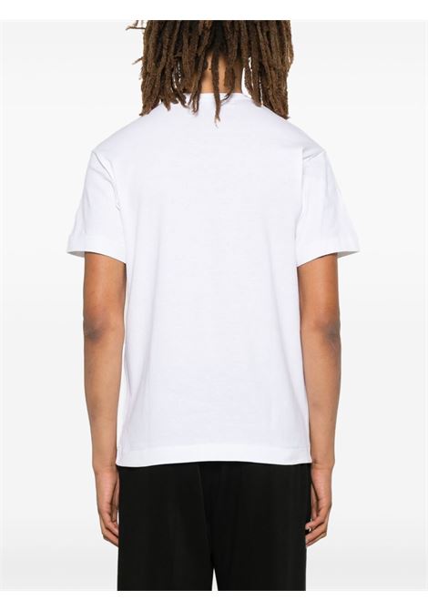 t-shirt logo print unisex bianca COMME DES GARÇONS PLAY | AX-T068-0511